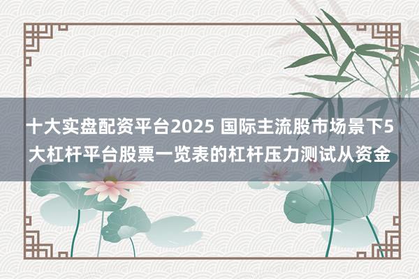 十大实盘配资平台2025 国际主流股市场景下5大杠杆平台股票一览表的杠杆压力测试从资金